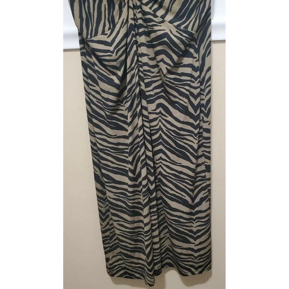 IMAN Global Chic Black Tan Animal Print Sleeveless - Picture 2 of 8